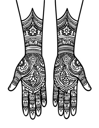 Full Bridal Set - Free printable coloring page