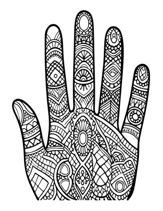 Finger Designs - Free printable coloring page