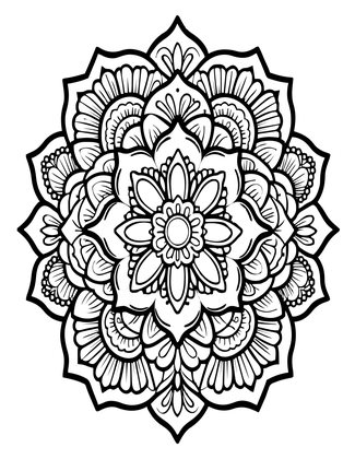 Arabic Style - Free printable coloring page