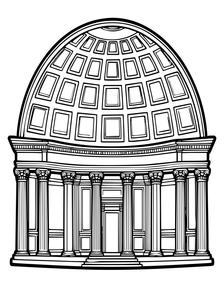 Pantheon - free printable coloring page