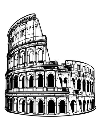Colosseum - Free printable coloring page