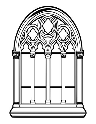 Venetian Window - Free printable coloring page
