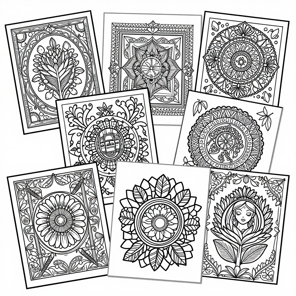 Ivy Ferns coloring pages collection - 30 free printable pages