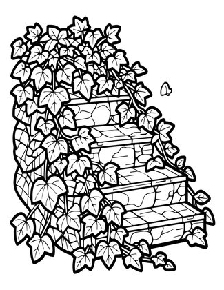 Creeping Ivy - Free printable coloring page