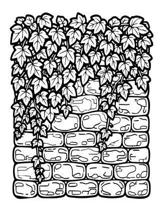 Ivy Wall - Free printable coloring page