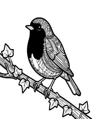 Ivy and Robin - Free printable coloring page
