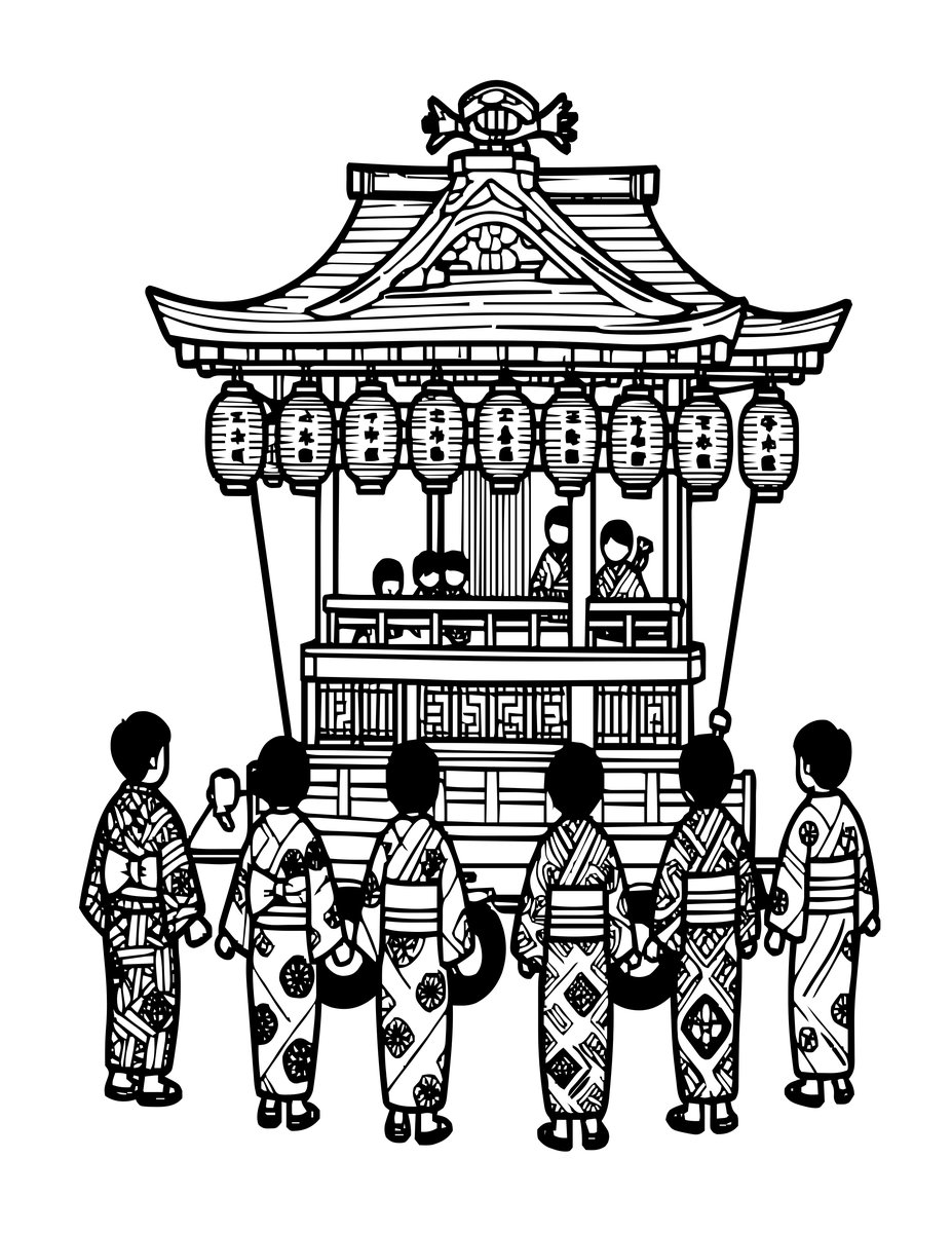 Matsuri Festival - free printable coloring page