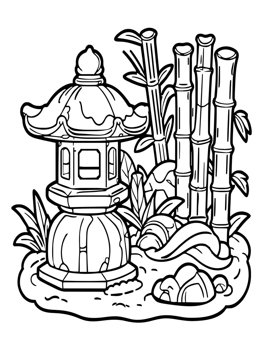 Snow-Covered - free printable coloring page