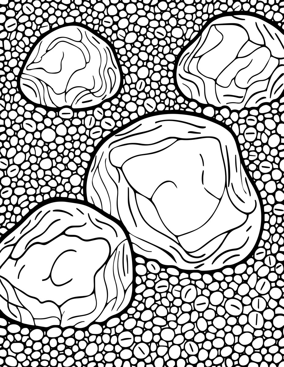 Karesansui Close-Up - free printable coloring page