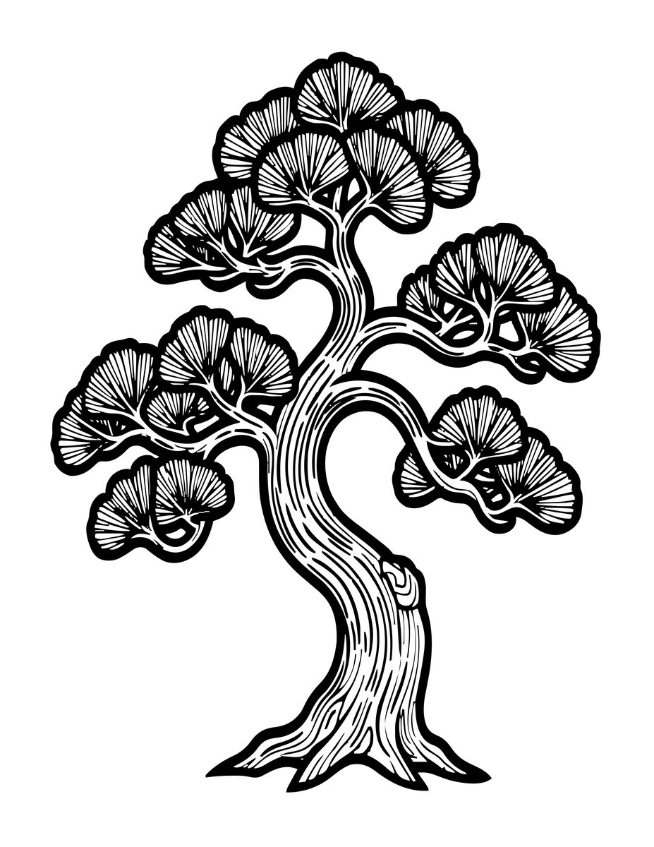 Pine Specimen - free printable coloring page