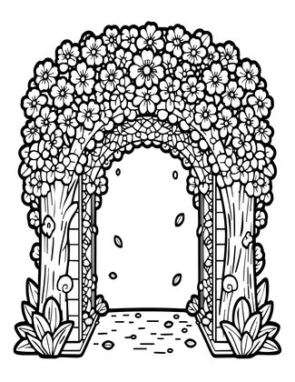 Cherry Blossoms - Free printable coloring page