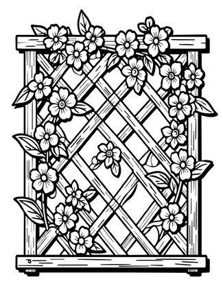 Trellis Climb - Free printable coloring page