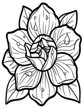 Rain Drops - Free printable coloring page