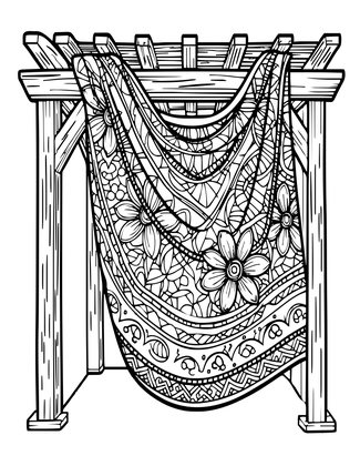 Pergola Drape - Free printable coloring page