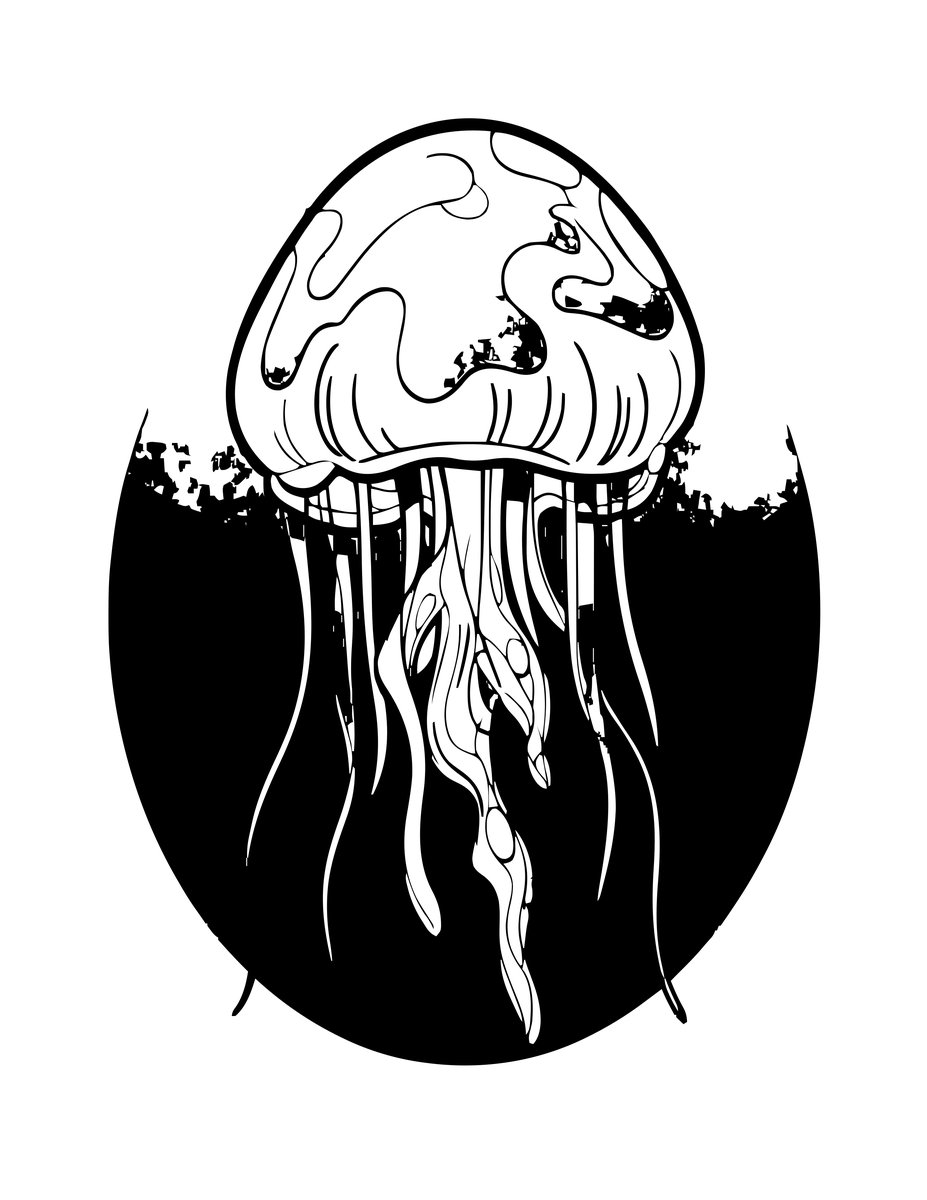 Fried Egg Jellyfish - free printable coloring page