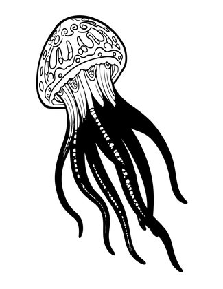 Portuguese Man O War - Free printable coloring page