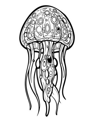Crystal Jellyfish - Free printable coloring page