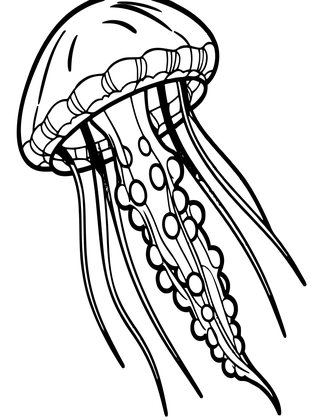 Jellyfish Tentacles - Free printable coloring page