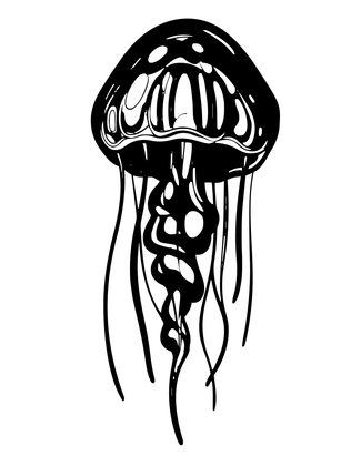 Bioluminescent Jellyfish - Free printable coloring page