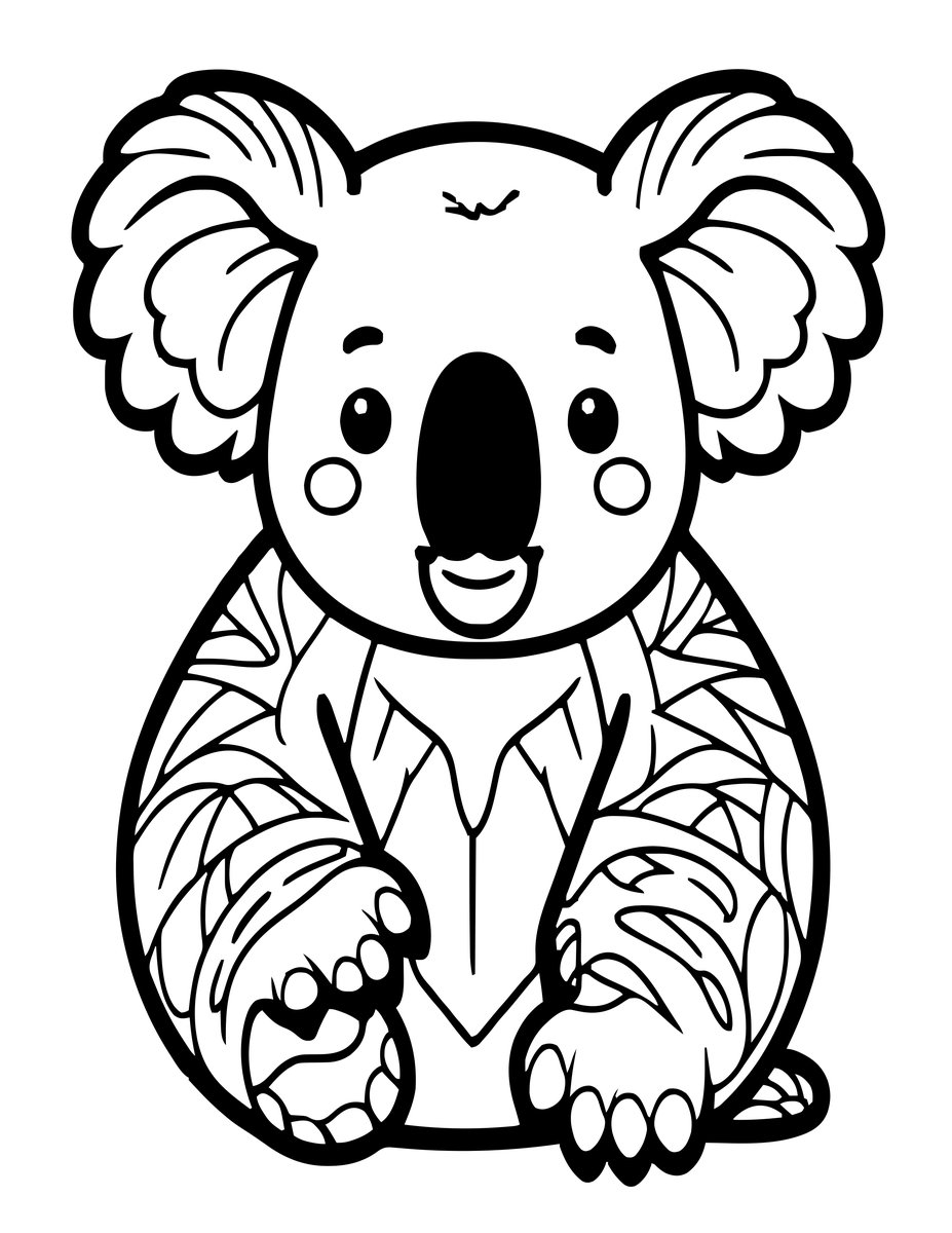 Koala Paw - free printable coloring page