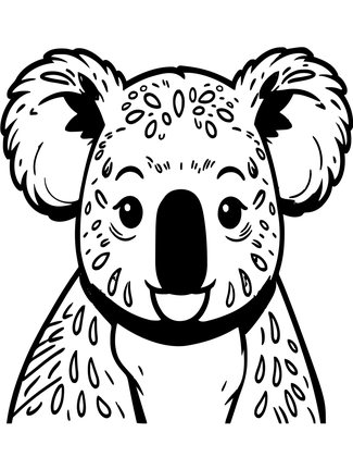Koala Eyes - Free printable coloring page