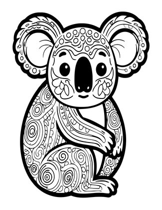 Koala Hospital - Free printable coloring page