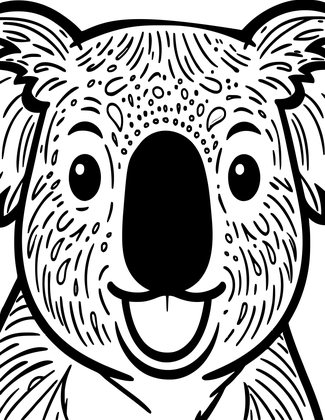Koala Nose - Free printable coloring page