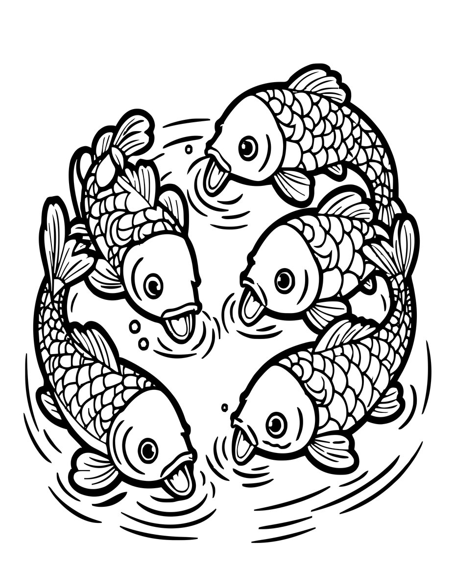Feeding Time - free printable coloring page