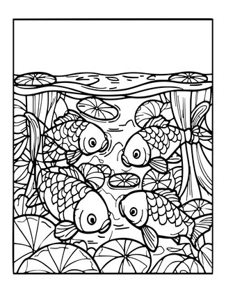 Underwater View - Free printable coloring page