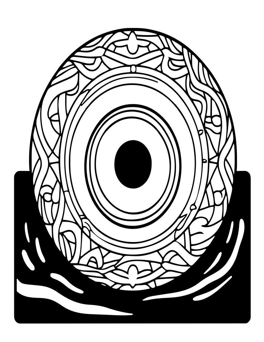 Kraken Eye Close-up - free printable coloring page