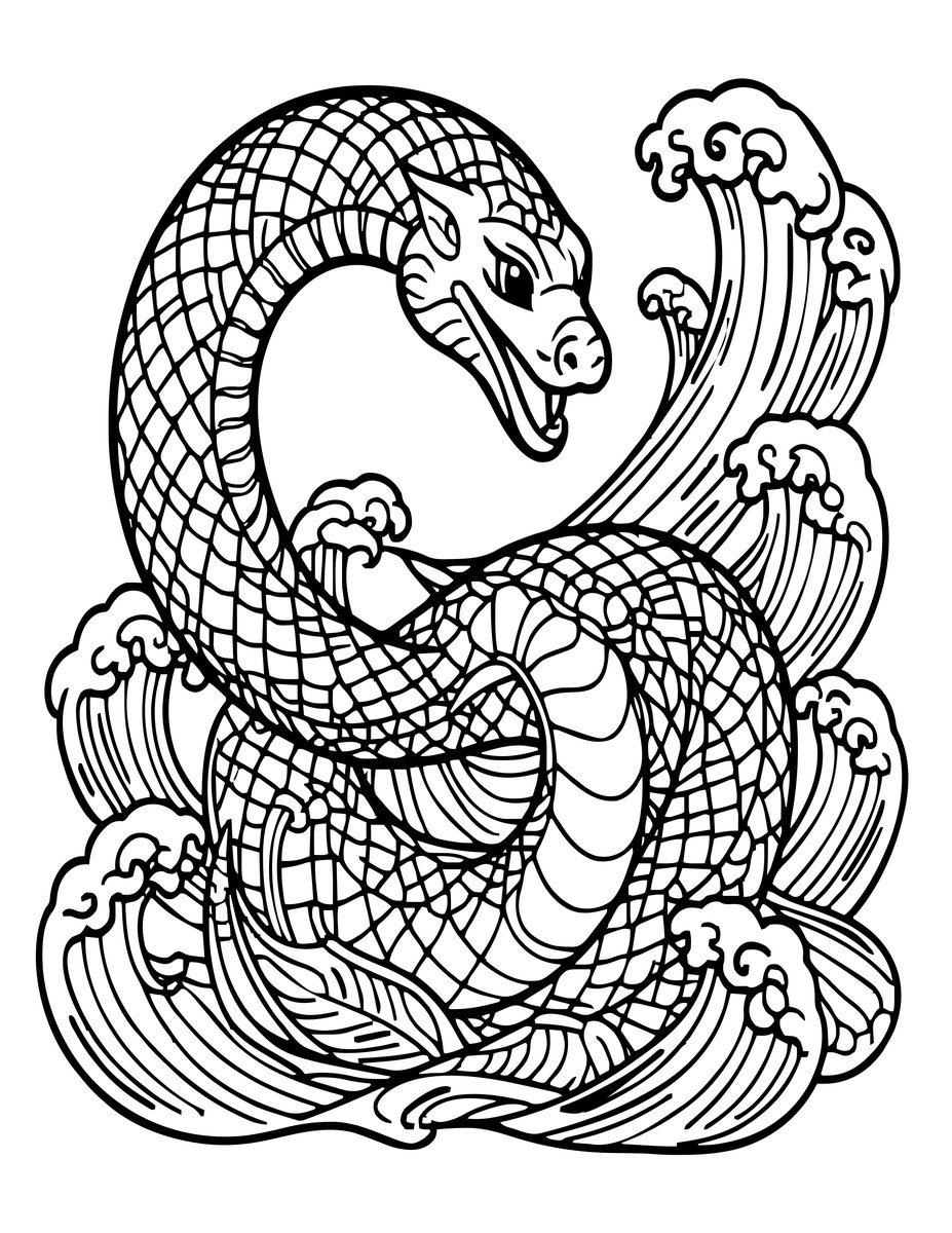 Leviathan - free printable coloring page
