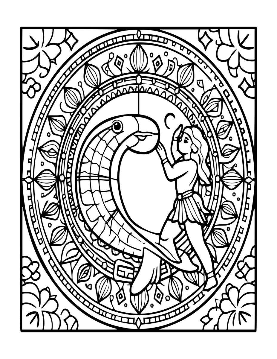 Cetus - free printable coloring page