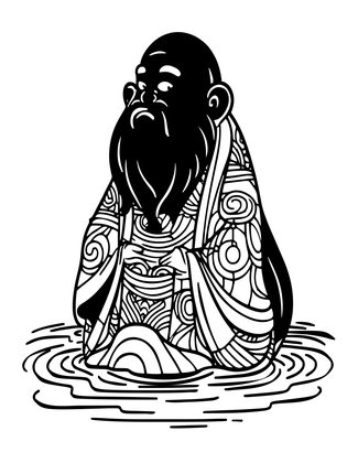 Umibozu - Free printable coloring page