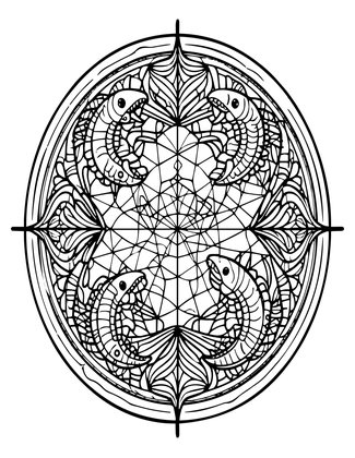 Sea Monster Map - Free printable coloring page