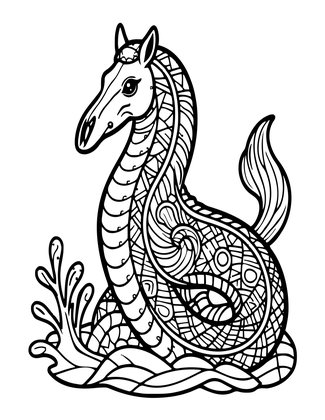 Tikbalang Sea Form - Free printable coloring page