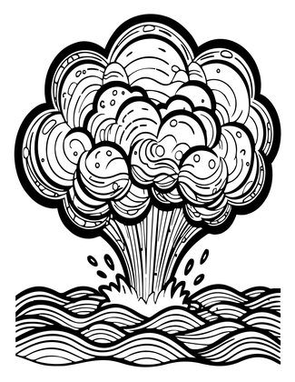 Kraken Ink Cloud - Free printable coloring page