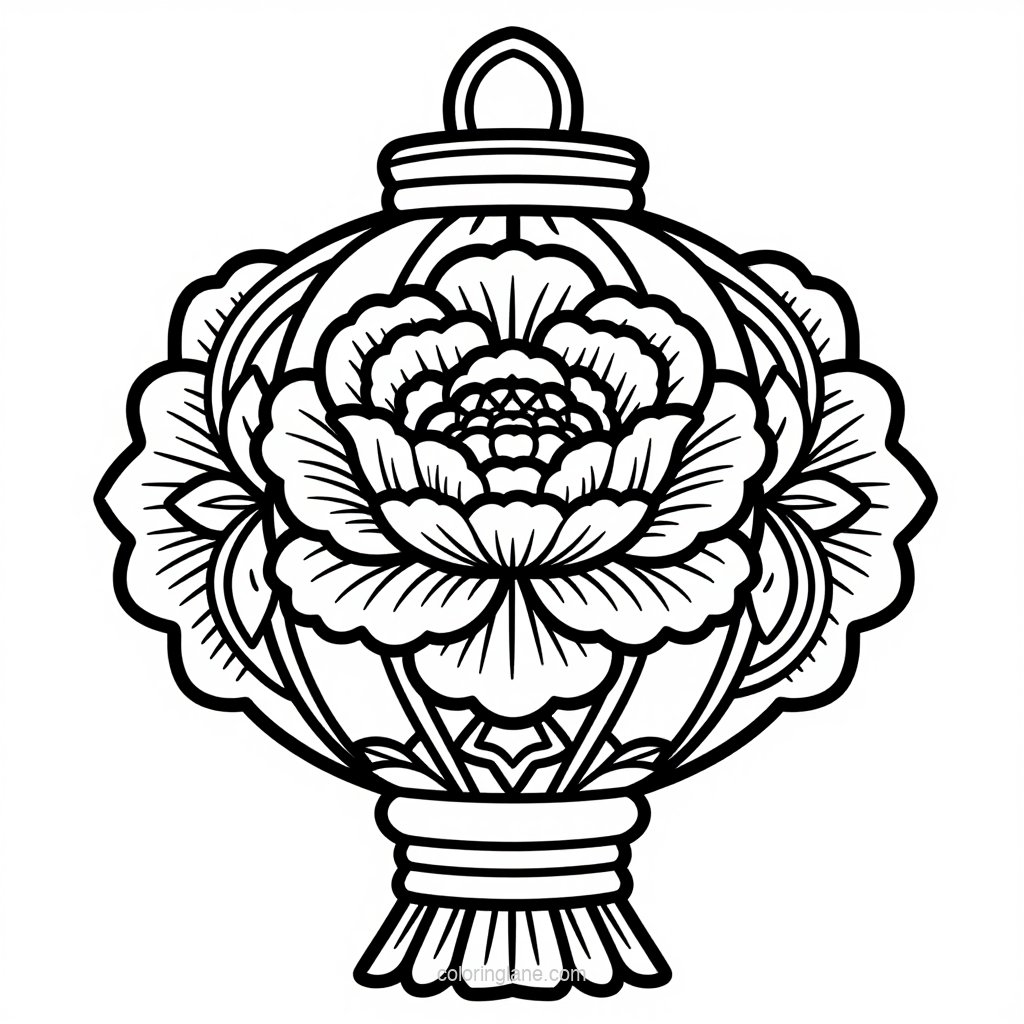 Festival Bridge - free printable coloring page