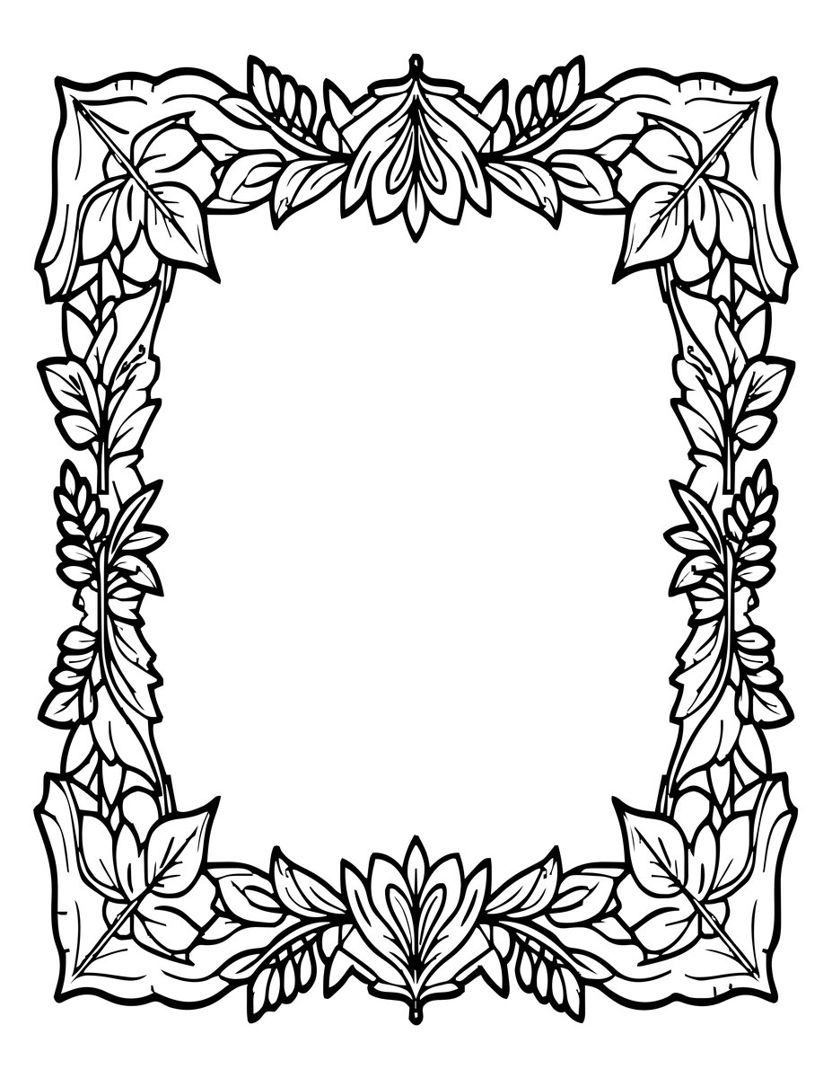 Lavender Border - free printable coloring page