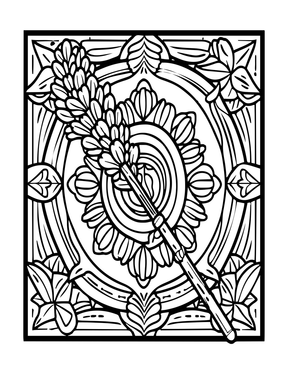 Lavender Wand - free printable coloring page
