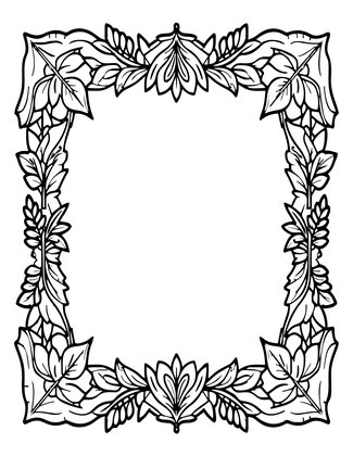 Lavender Border - Free printable coloring page