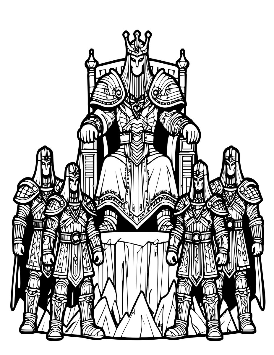 Glacial Throne - free printable coloring page