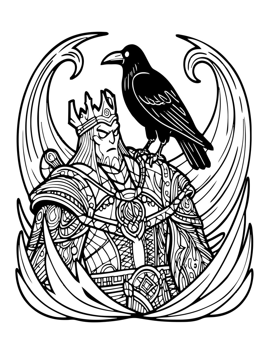 Lich's Familiar - free printable coloring page