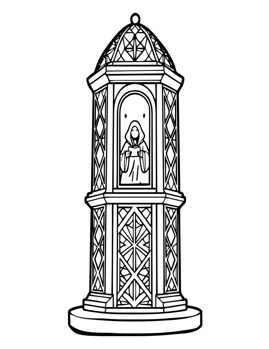 Lich's Tower - free printable coloring page