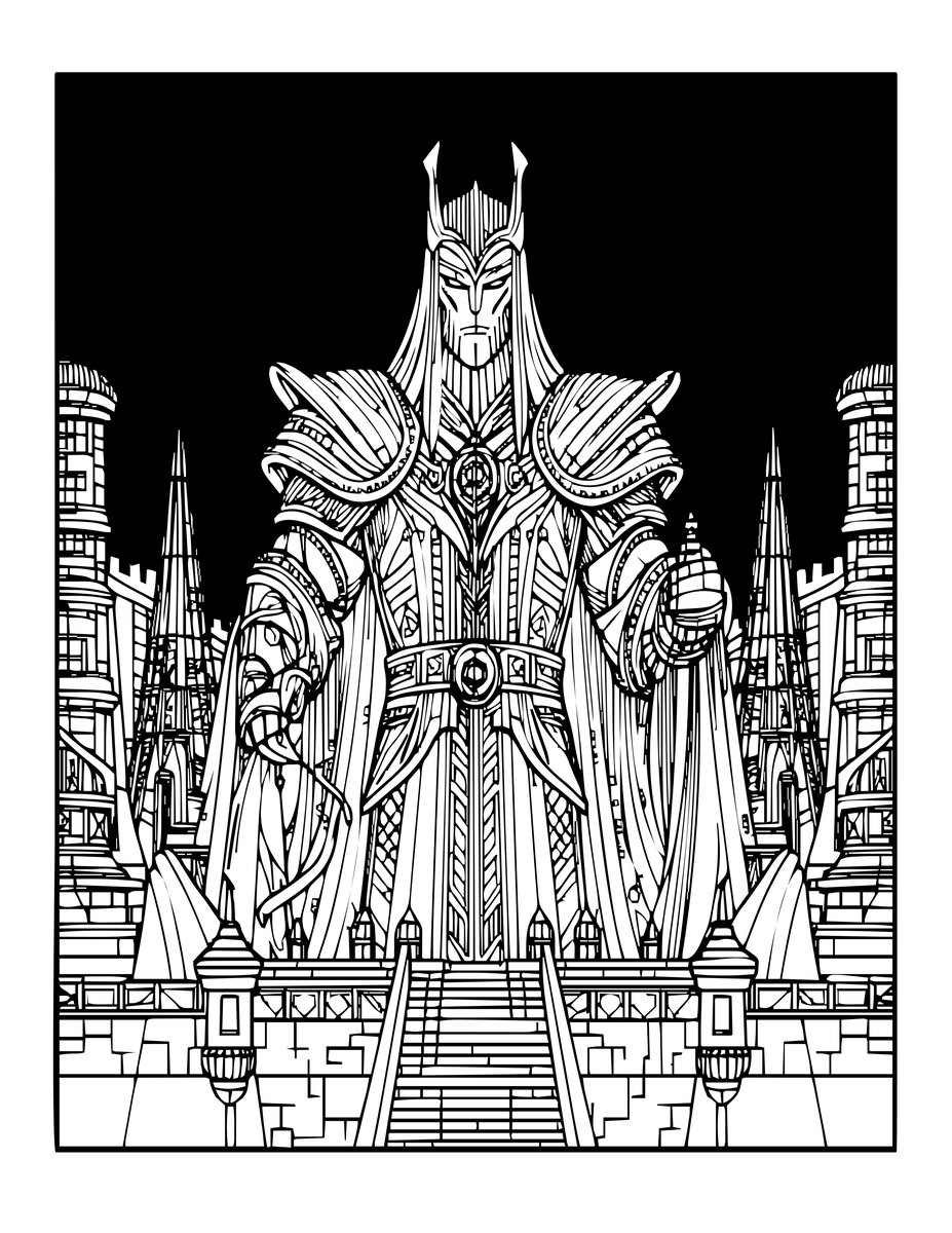 Lich's Realm - free printable coloring page