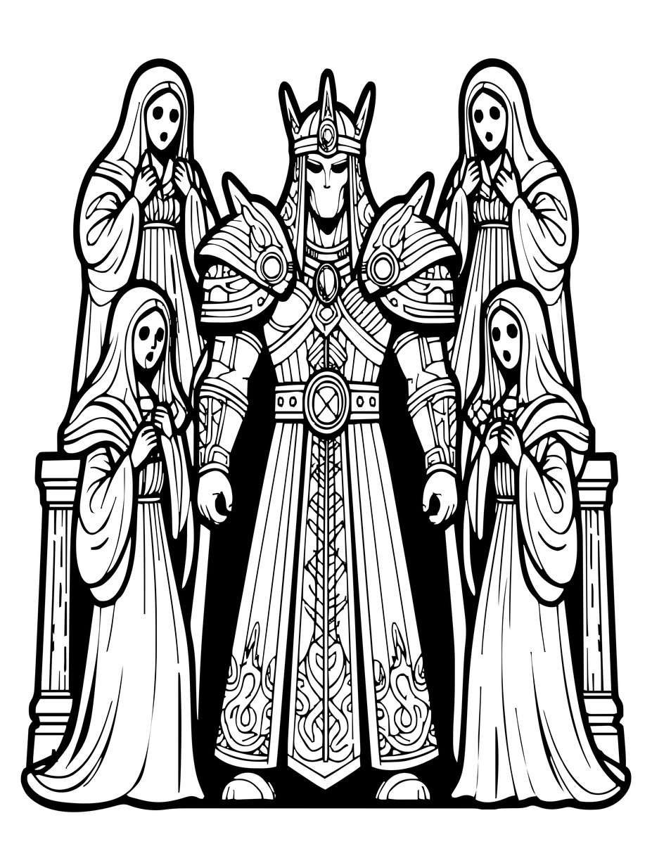 Banshee Servants - free printable coloring page