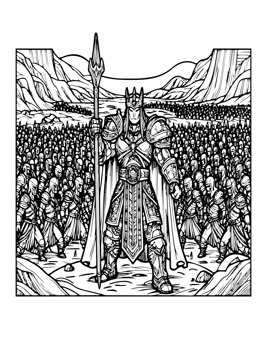 Undead Army - free printable coloring page