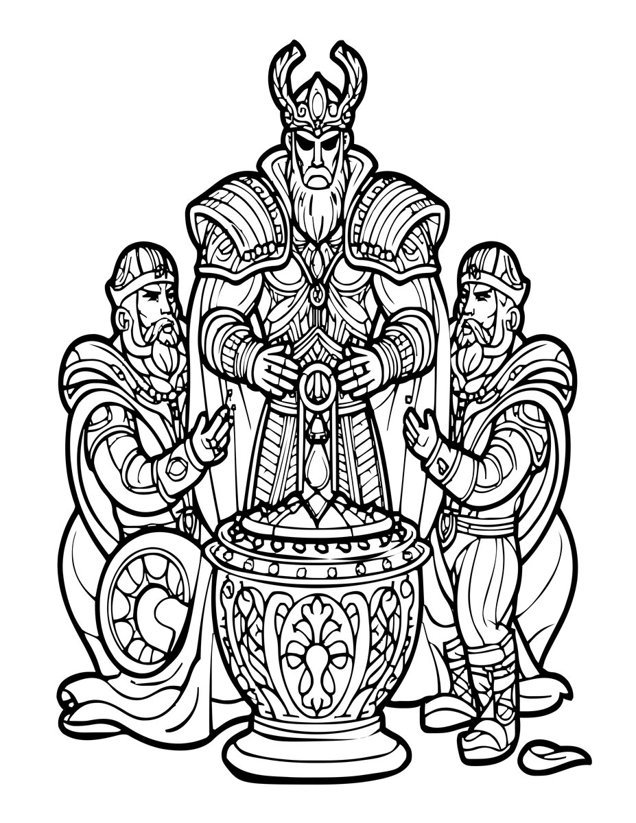 Final Confrontation - free printable coloring page