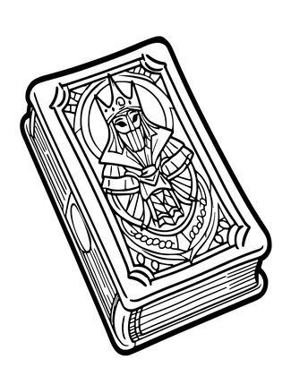 Lich's Spellbook - Free printable coloring page