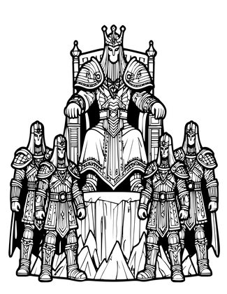 Glacial Throne - Free printable coloring page
