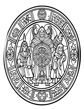 Summoning Chamber - Free printable coloring page